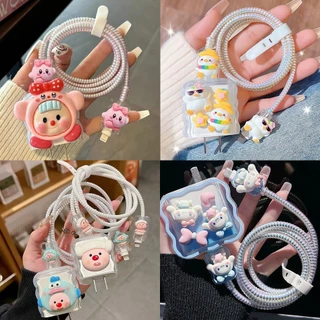 พร้อมส่งจากไทย เคสป้องกันสายชาร์จ ชาร์จเร็ว สําหรับ Adapter 20w กันสายหัก ลายการ์ตูน สายชาร์จ 20วัต เคสหัวชาร์จ