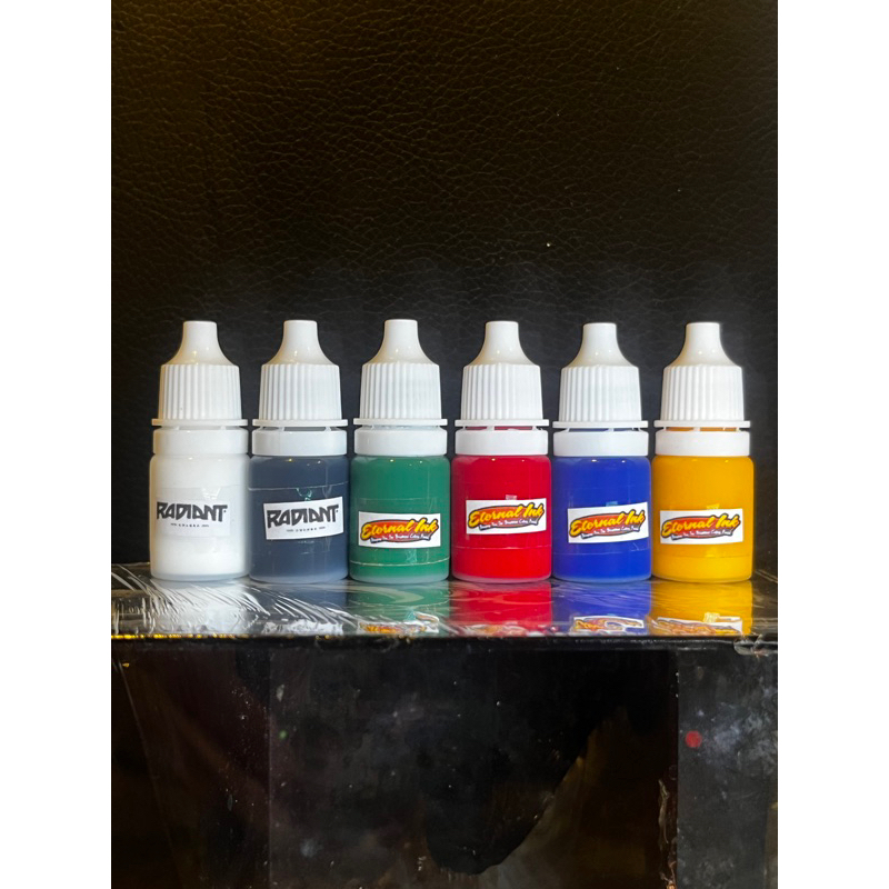 สีสัก ชุดสี เซทสี หมึกสักลาย (ชุดสี 6 ขวด) 5ml