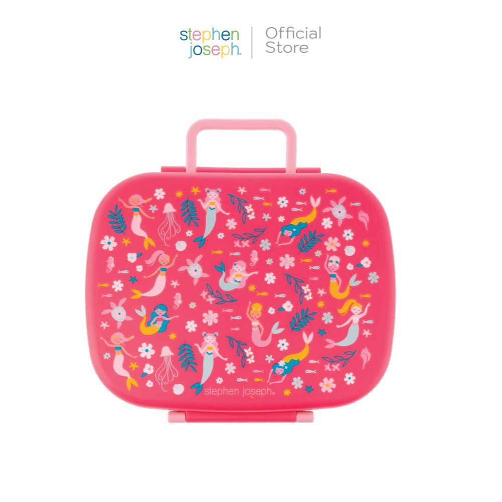 Stephen joseph กล่องข้าวเด็ก ยอดนิยมจากอเมริกา น้ำหนักเบา กล่องข้าว 5 ช่อง Bento Box With Removable Tray MERMAID