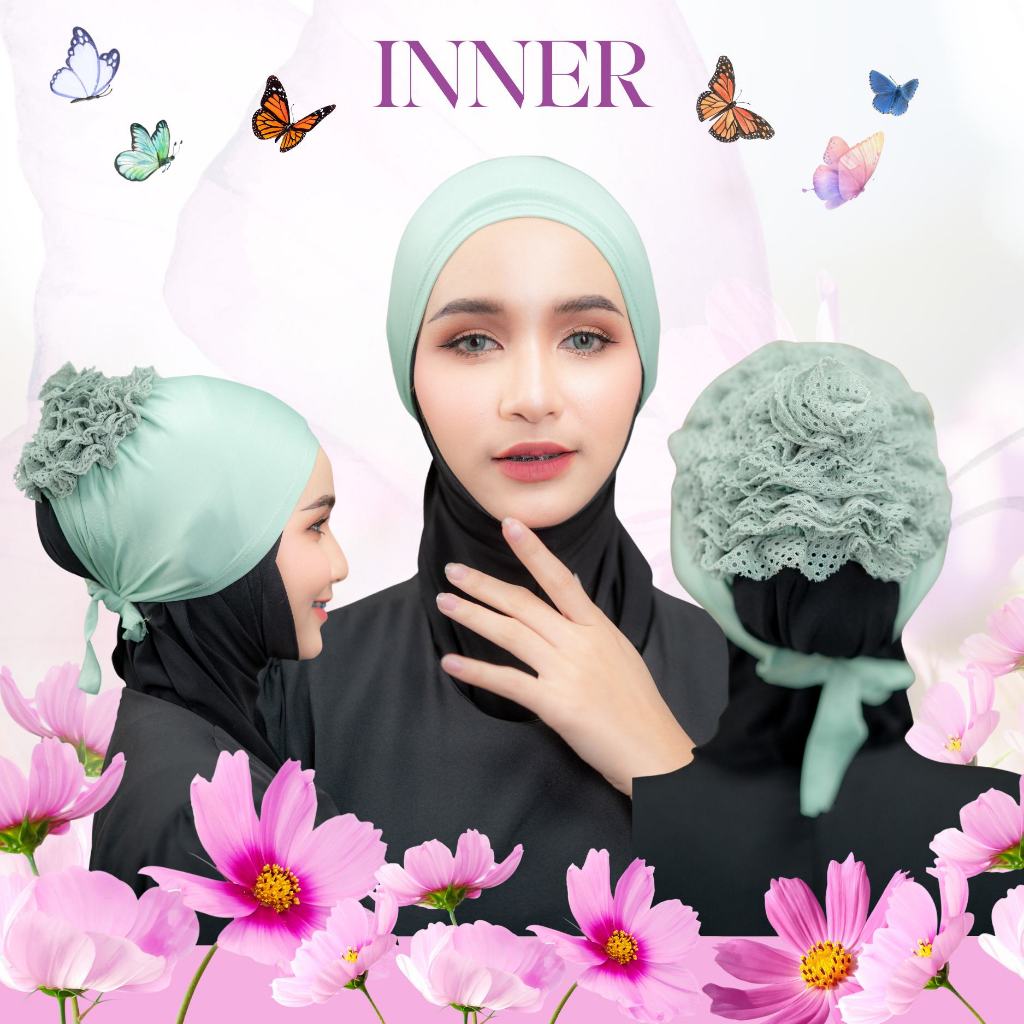 อินเนอร์ลูกไม้ หรือลูกหมวก ใส่ก่อนคลุมฮิญาบ เพื่อเก็บไรผม hijabแฟชั่นงานอินโด ner79วาริสมุสลิม