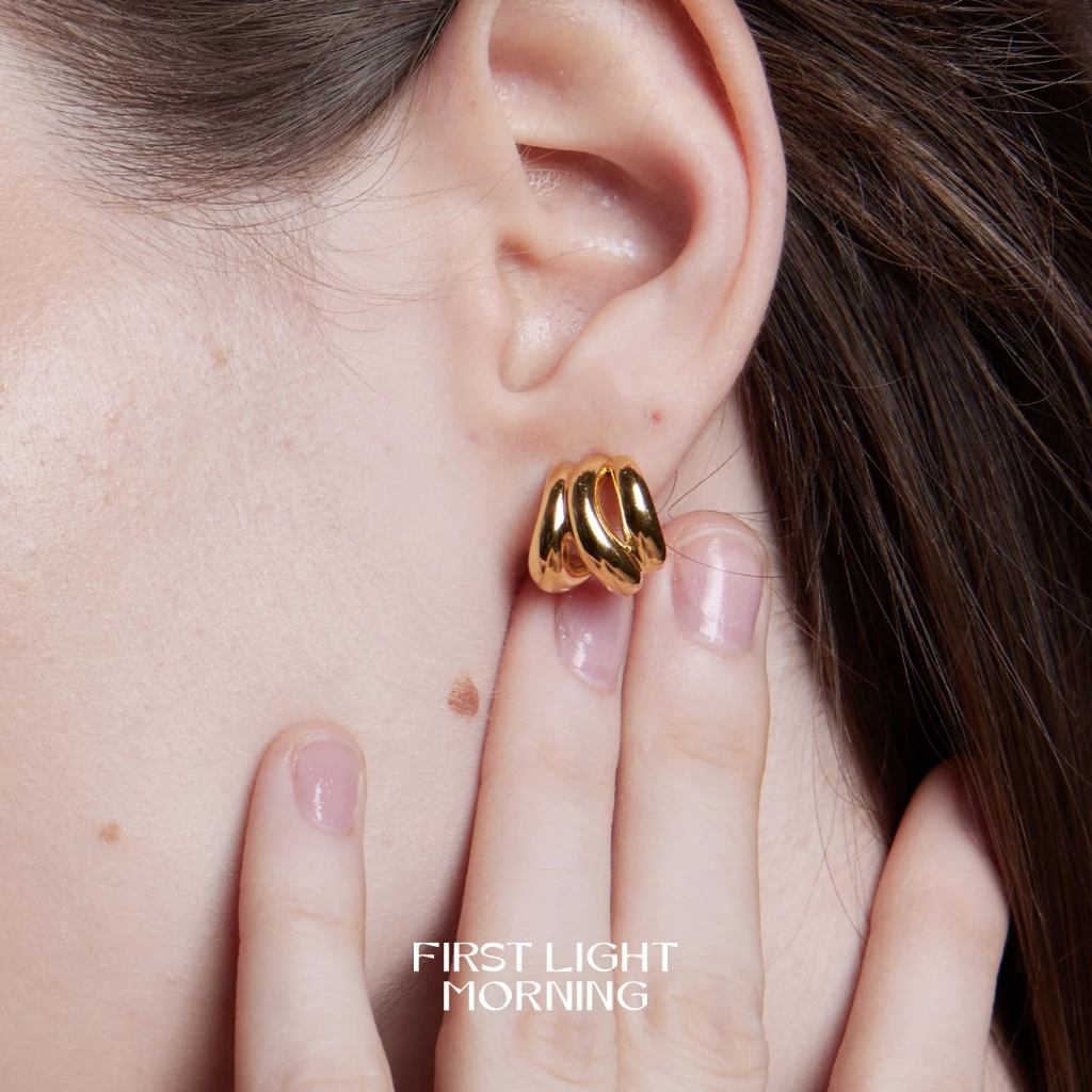 First Light Morning : Alina Earrings - Stainless Steel ต่างหู Mimimal