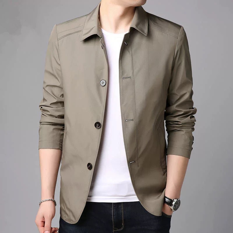 Munshe แฟชั่นสำหรับผู้ชายแขนยาวเสื้อแจ็กเก็ต ไซซ์ M-3XL