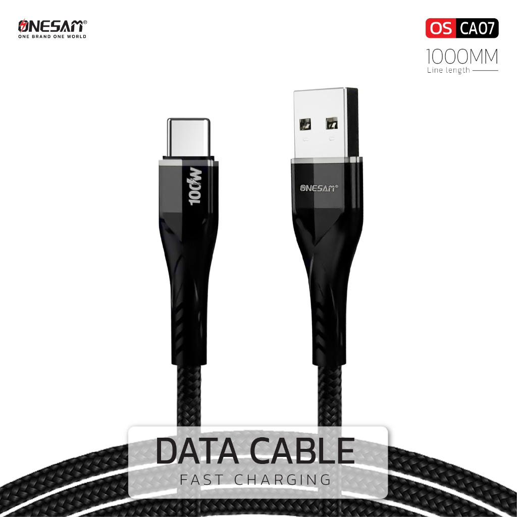 สายชาร์จและถ่ายโอนข้อมูล ONESAM รุ่น OS-CA07 สายชาร์จเร็ว มีให้เลือก 3 หัว Micro,Type C และ IP  ชาร์จไว Fast charge ความ