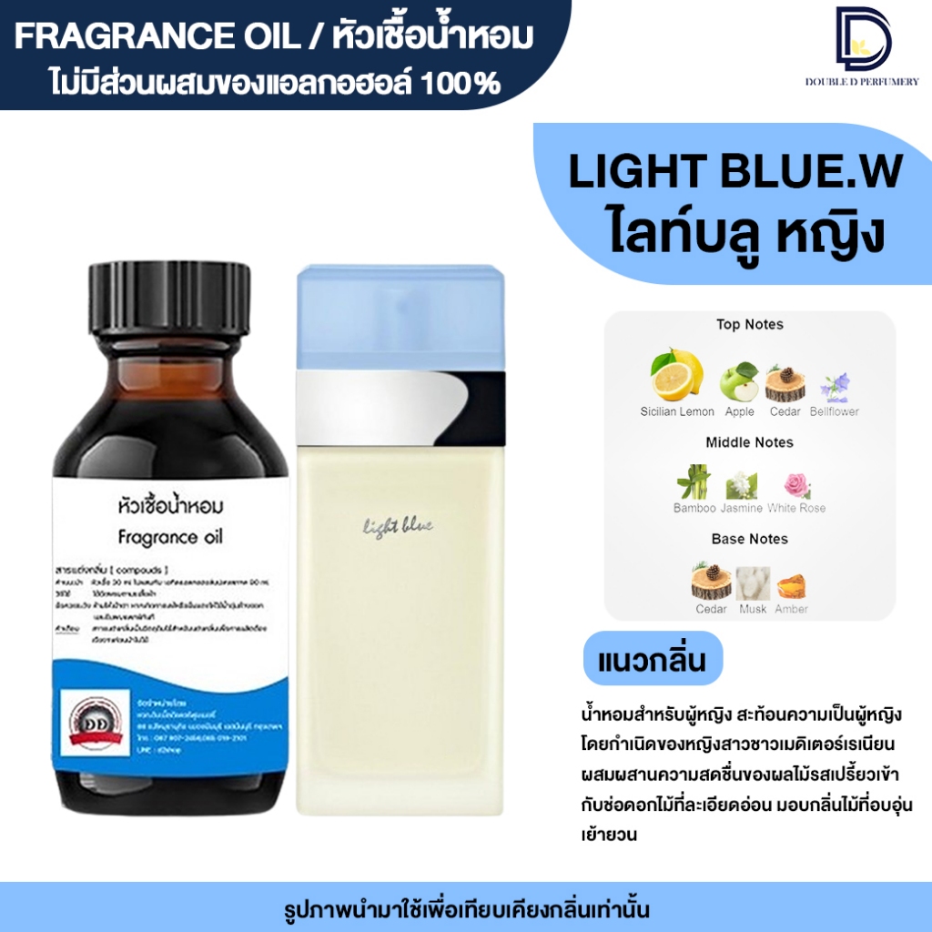 หัวเชื้อน้ำหอมกลิ่น ไลท์บลู หญิง (LIGHT BLUE.W)