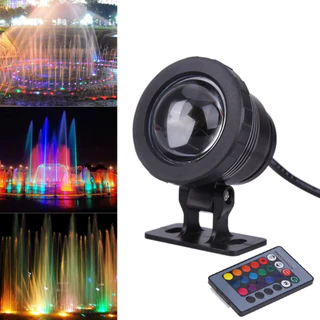 🔥10W RGB Underwater Lamp 12V/220V LED Pool Spot lights IP68 Waterproof Fountain Pool Lamp Garden Pond Light ไฟตู้ปลา led