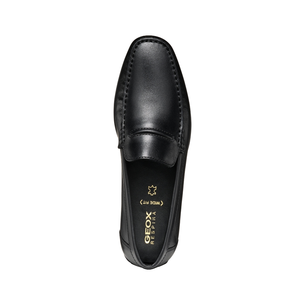 GEOX รองเท้าหนังผู้ชาย รุ่น U KOSMOPOLIS +GRIP W - BLACK FW24 (U46E5AC9999M_F4BKXX)