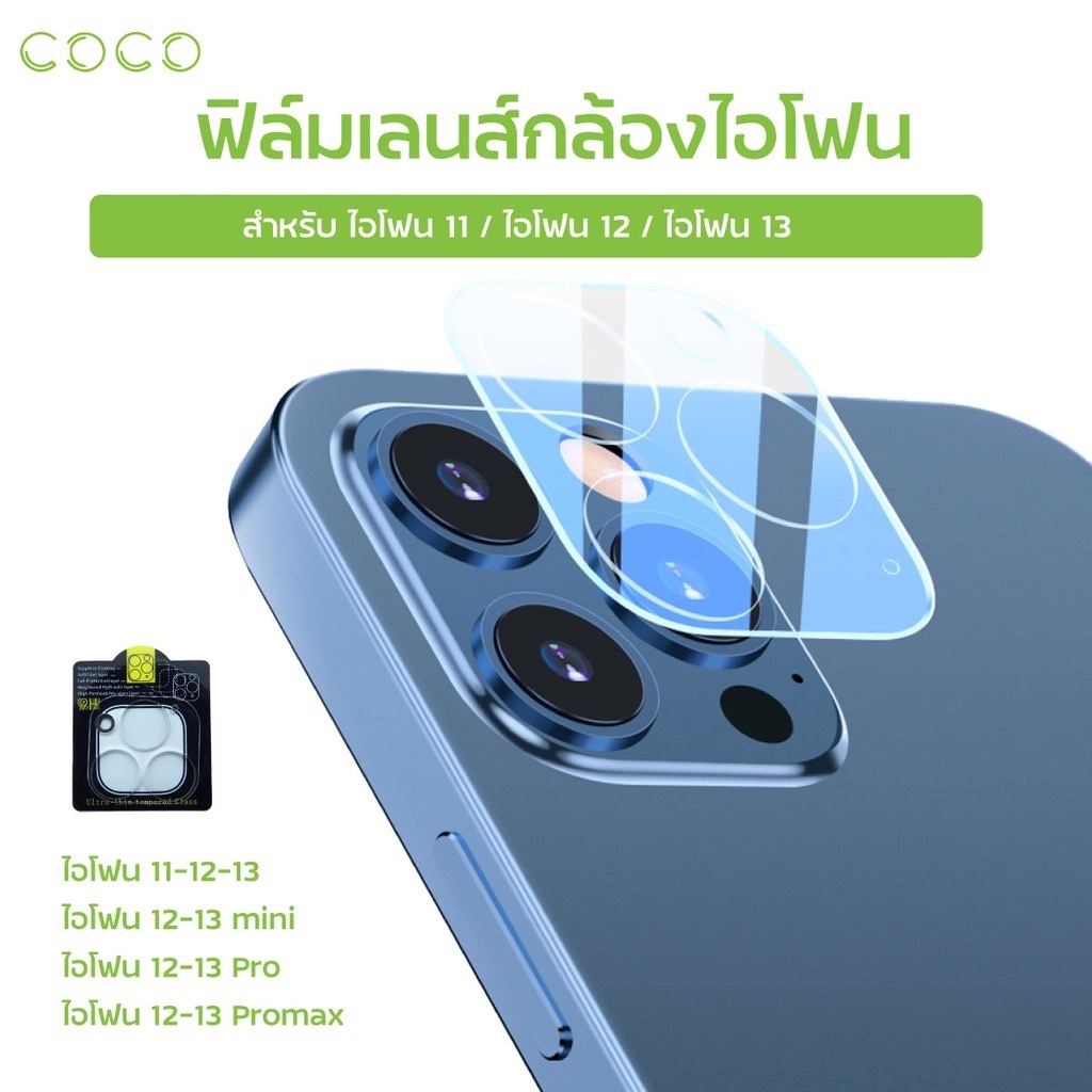 ฟิล์มกระจกเลนส์กล้องสำหรับ iPhone 14 ProMax 13 15 Pro Max 11 12 16 ProMax mini ใส ฟิล์มกันรอยกล้อง และเลนส์กล้องด้านหลัง