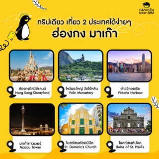HongKong & Macao Sim Card Full speed 10GB FUP 384kbps:ซิมฮ่องกง มาเก๊า 5 วัน ซิมต่างประเทศ by CM LINK