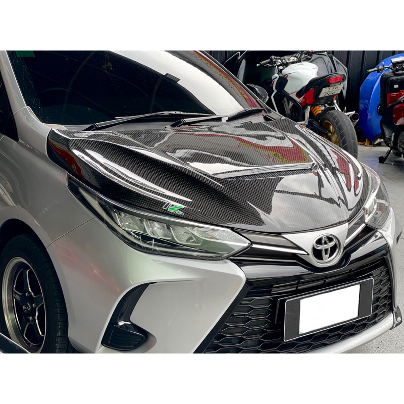 ฝากระโปรงคาร์บอน Monza bkk แท้ ใส่ Toyota yaris ปี 17-24
