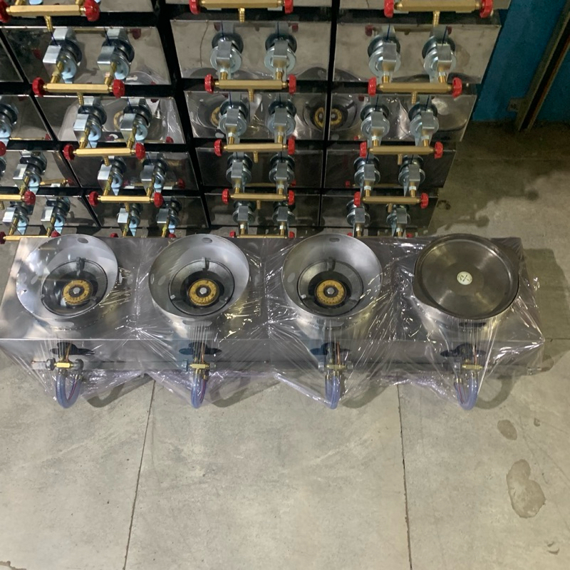 ชุดเตากะทะร้อน 8-10 นิ้วแยกหัวปรับแก๊ส KB 3 ตัวเตาเป็นสแตนเลสทั้งตัว รับประกันสินค้า 1 ปี