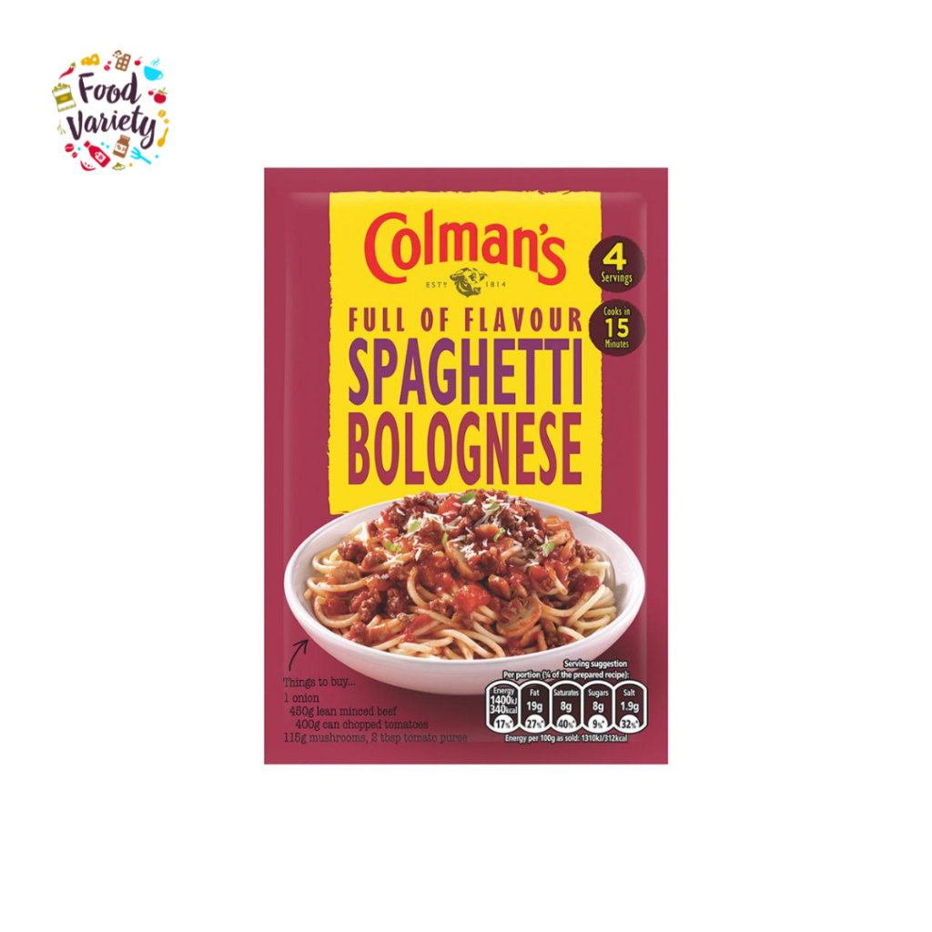 Colman's Spaghetti Bolognese Sauce Powder Mix 44g โคลแมน ผงซอสสปาเกตตีโบโลเนส 44 กรัม