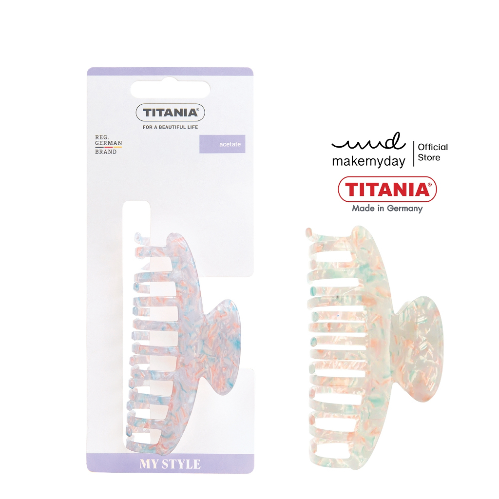 TITANIA Hair Clip กิ๊บหนีบผม สี Glacier Shine นำเข้าจากเยอรมัน (1 กล่องบรรจุ 1 ชิ้น)