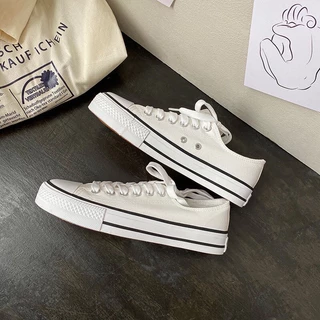 รองเท้าผ้าใบผู้หญิง ผู้ชาย รุ่นGwb001(whiteblack)