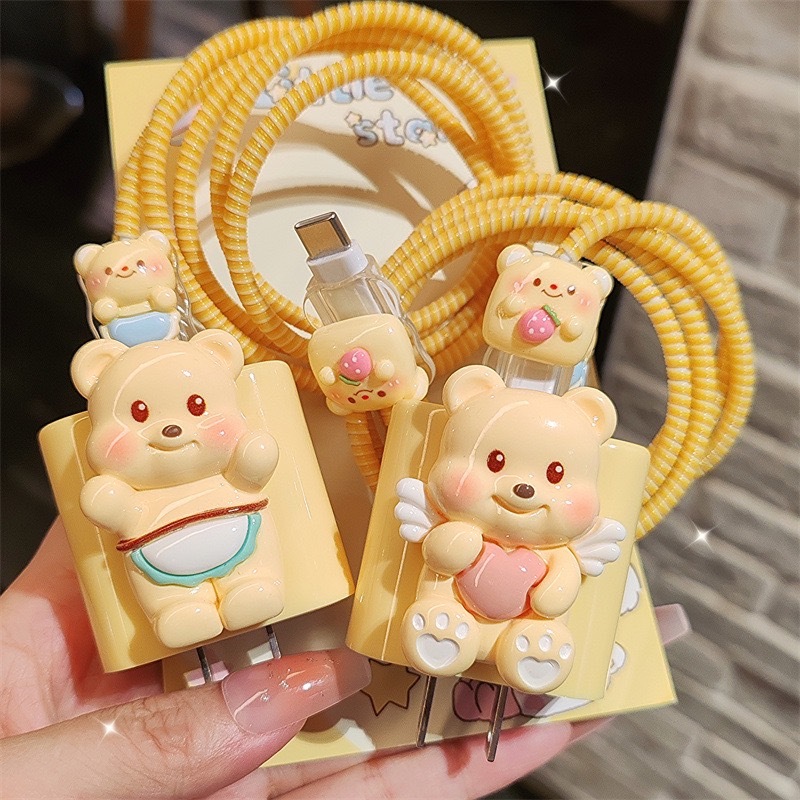 CT-(O) ชุดถนอมสายชาร์จลายมาใหม่ Melody-Cinnamon ขาน้องยาวน่ารัก ขนาด18/20 w สินค้ามีพร้อมส่ง