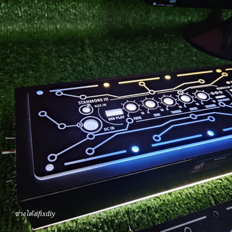 แผ่นเพลท HT21/HT21-3g TRON org สีดำด้านผิวทราย ลำโพงบลูทูธDiy