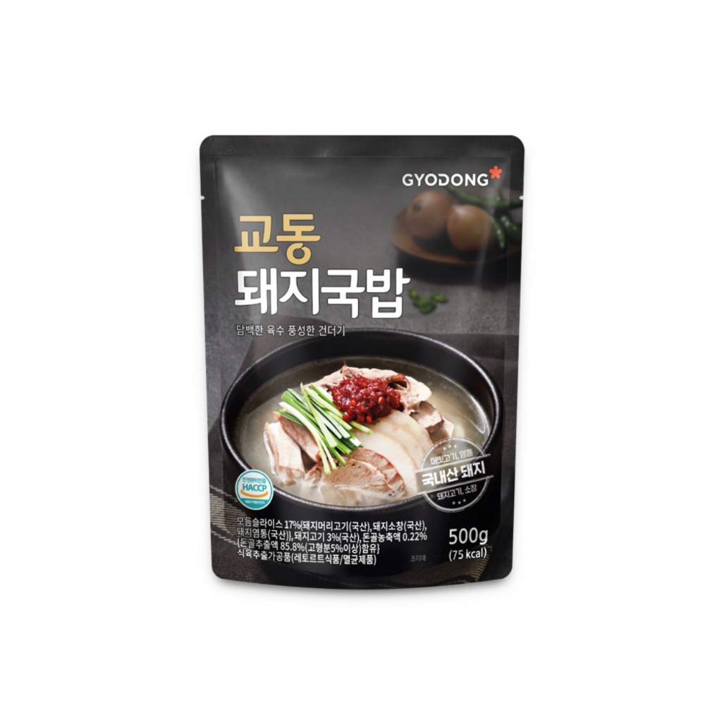 [ของแท้] 돼지국밥 Gyodong Pork Bone Soup (ซุปกระดูกหมูสำเร็จรูป) 500g