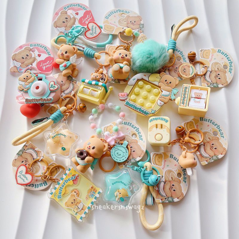 [พร้อมส่ง] พวงกุญแจน้องเนย ButterBear หมีเนย , squishy น้องเนย สกุชชี่หมีเนย ลิขสิทธิ์แท้ 100% จาก official