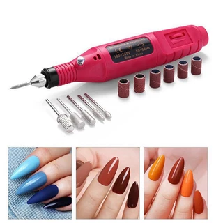 Nail.magic เครื่องขัดเล็บ USB ชุดเครื่องขัดเล็บแบบพกพา เครื่องขัดเล็บ+18*หัวเจียร เครื่องขัดเล็บ(ปรับระดับความเร็วได้)