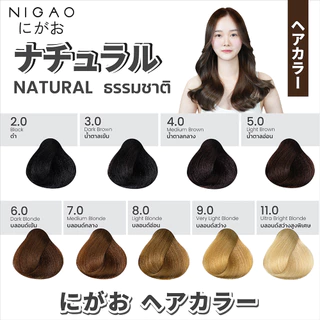 NIGAO Hair Color Natural รวมโทนสีธรรมชาติ สีย้อมผม