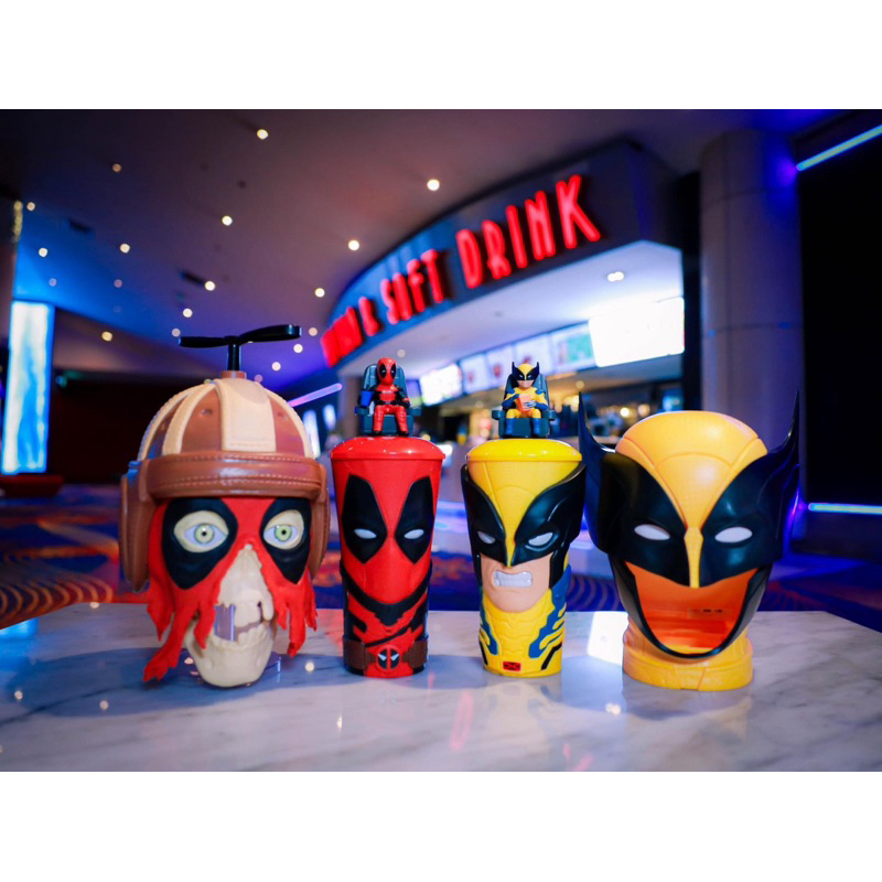 Deadpool Wolverine Topper Cup / Bucket Major แก้วน้ำพร้อมท็อปเปอร์เดดพูล หรือ วูล์ฟเวอรีน เมเจอร์ ของใหม่ ในห่อ