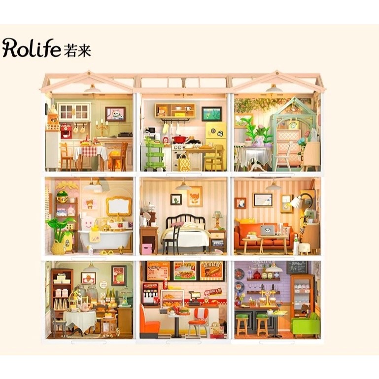 พร้อมส่ง Rolife Super Creator บ้านจิ๋ว DIY พลาสติก บ้านตุ๊กตา