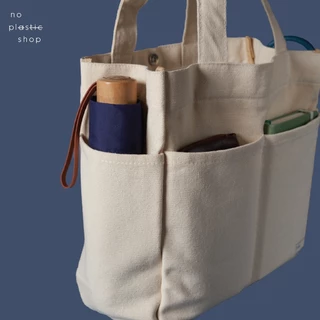 Everyday Tote Bag กระเป๋าผ้ารักษ์โลก canvas แข็งแรง ทนทาน อเนกประสงค์ มีช่องใส่ขวดน้ำ มี 5 สี