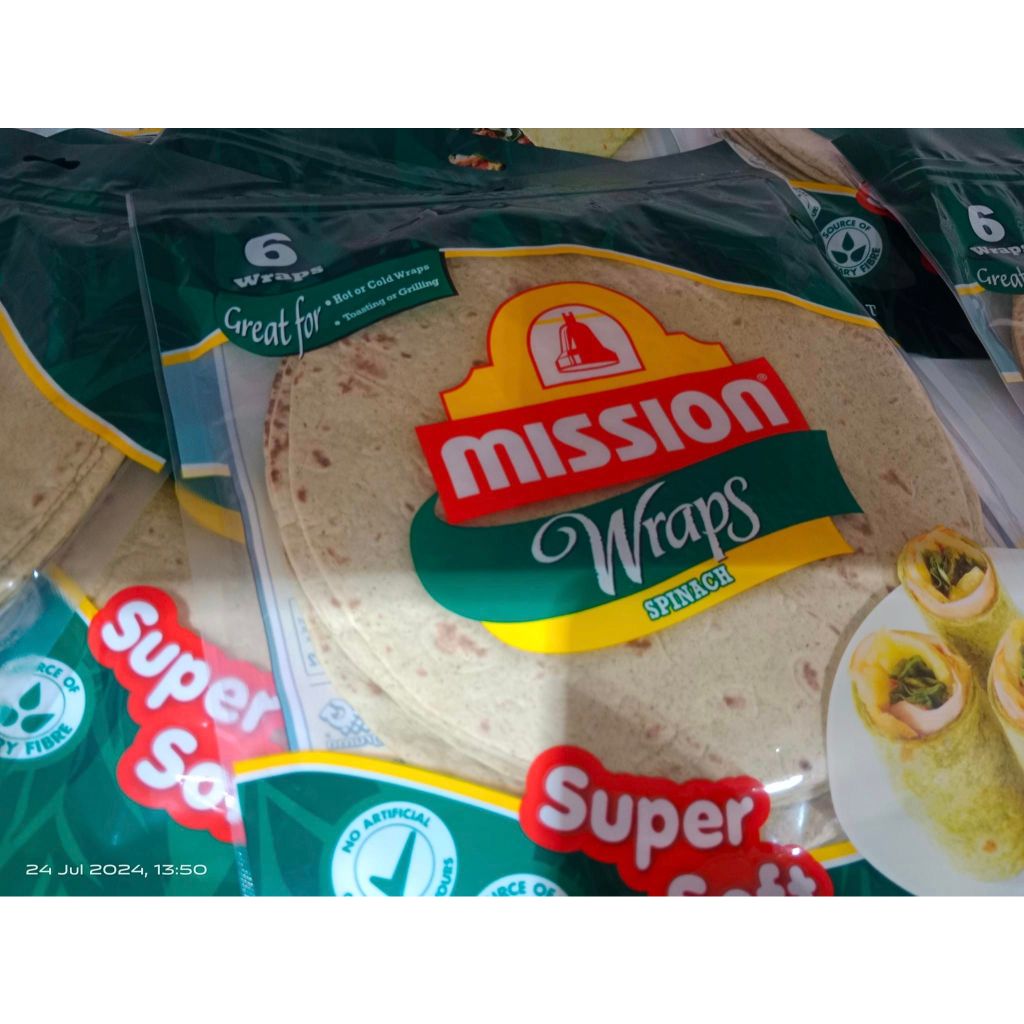 MISSION Spinach Wraps - PACK 270g TORTILLA STYLE