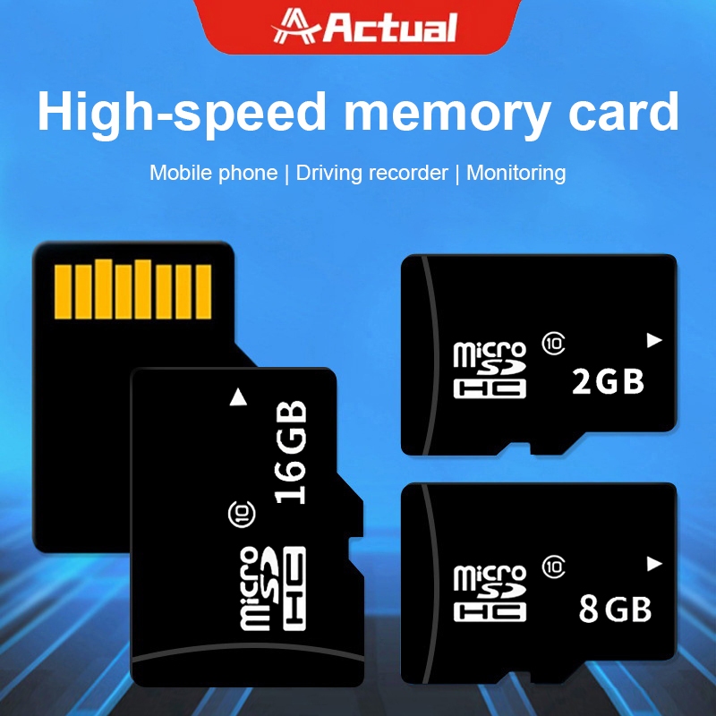 Actual เมมโมรี่การ์ด Micro SD card Memory Card 256GB 128GB 2GB กล้อง/ โทรศัพท์มือถือ/โดรน/จอ android รถยนต์/MP5/MP4