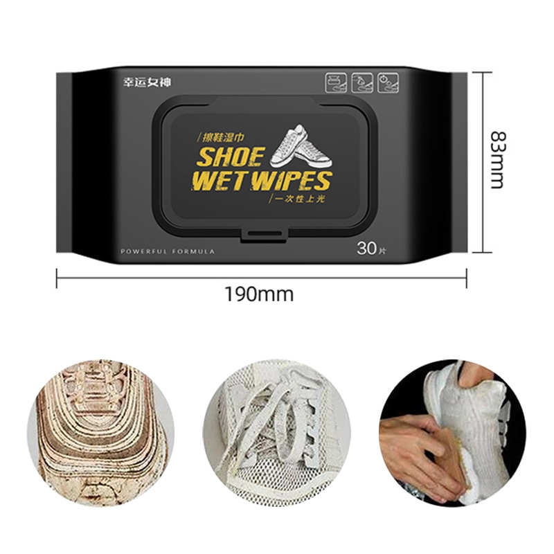 ผ้าเช็ดทำความสะอาดรองเท้า ไม่ต้องซักรองเท้า Quick wipes Sneaker wipes แผ่นเช็ดทำความสะอาดรองเท้า ผ้าเช็ดทำความ