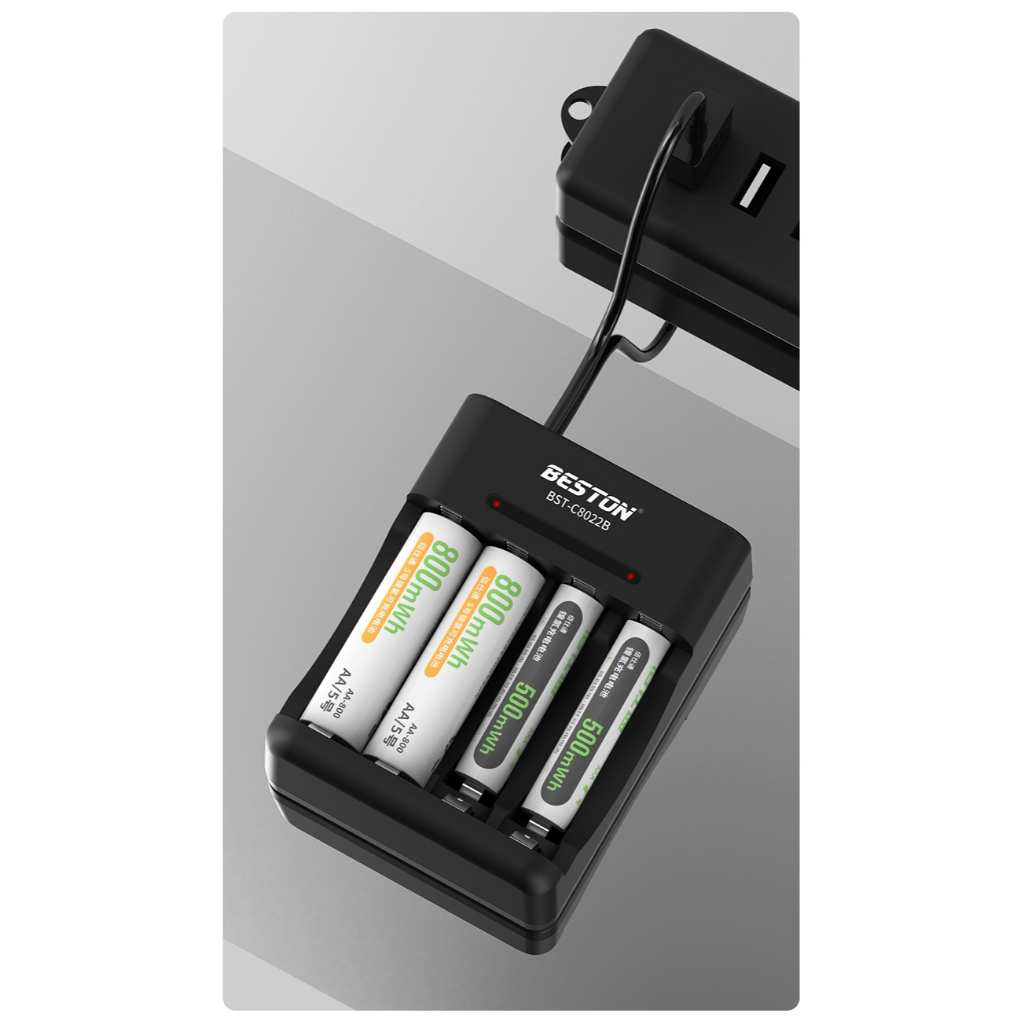 รายละเอียดสินค้า Beston รุ่น C8023B Battery Charger แท่นชาร์จถ่าน ใช้สำหรับถ่าน AA/AAA Ni-MH ชาร์จเร็ว 8 ช่อง