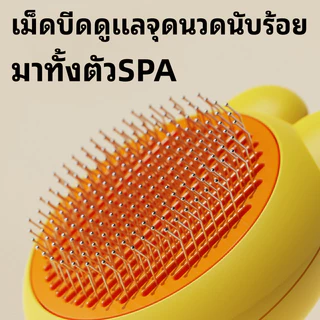 หวีกำจัดขน ที่แปรงขนสุนัข หวีแปรงขนแมว หวีหมา แมว มีปุ่มดันขนออก