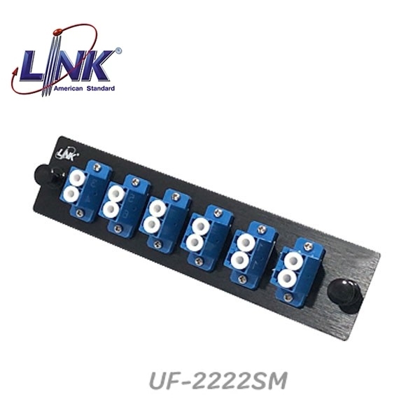 Link UF-2222SM Fiber Optic 6 LC Duplex Snap-In Adapter Plate (SM & MM.)