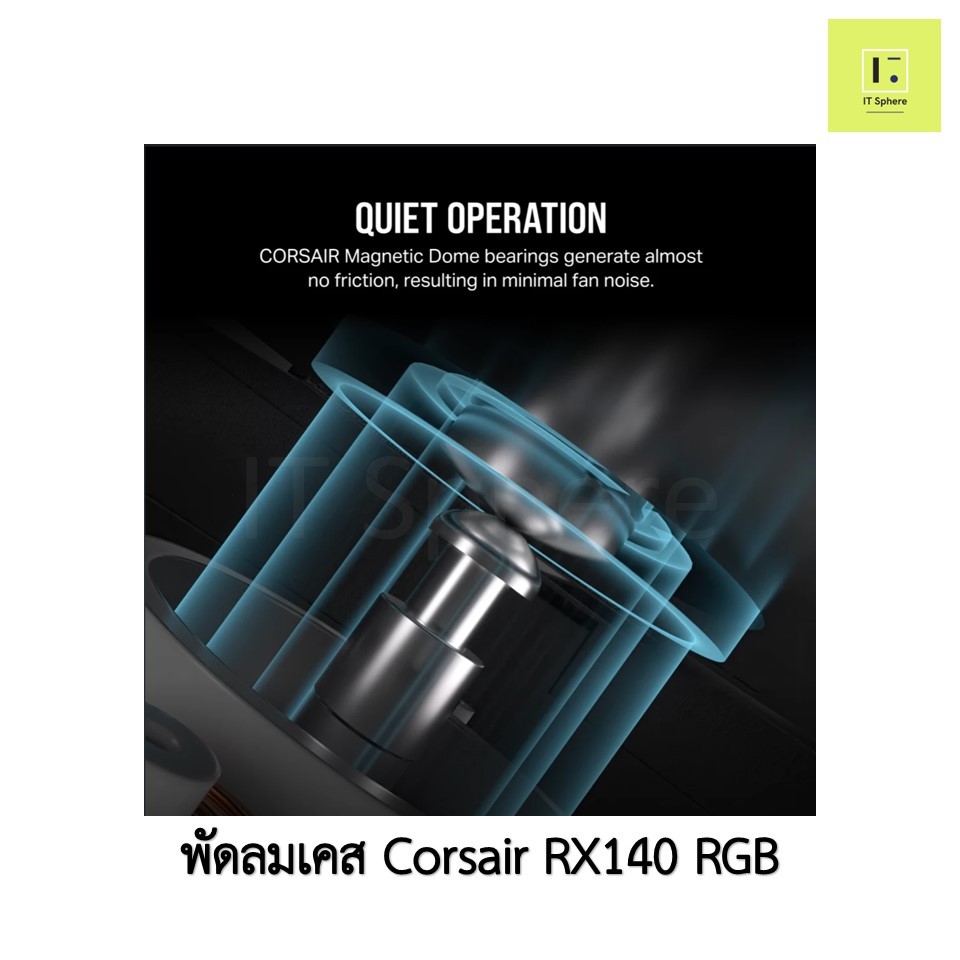 [ศูนย์ไทย] Corsair RX140 RGB ELITE สีดำ สีขาว Tripple พัดลม corsair fan case พัดลมเคส ดำ ขาว RX 140 mm 140mm พัดลม คอม - รูปที่ 3