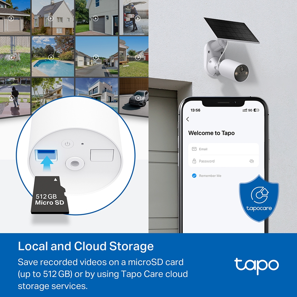 TP-Link ชุดกล้องวงจรปิดพร้อมแผงโซล่าเซลล์ ภาพสีกลางคืน พูดคุยโต้ตอบได้ รุ่น Tapo C410 KIT