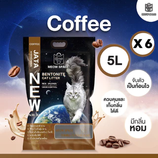 Meow Space ทรายแมวเบนโทไนท์ 5 ลิตร 6 ถุง รวม 30 ลิตร