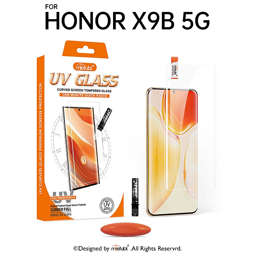 กระจกนิรภัย UV Mietubl For Honor X9b 5G แถมอุปกรณ์ติดฟรี เต็มจอ