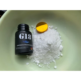 ผงกระตุ้นการกินของปลา G18 ใช้สำหรับผสมเหยื่อตกปลาเพื่อช่วยให้ปลาเข้ามากินเหยื่อ ปริมาณ 70กรัม มีให้เลือก 2สูตร