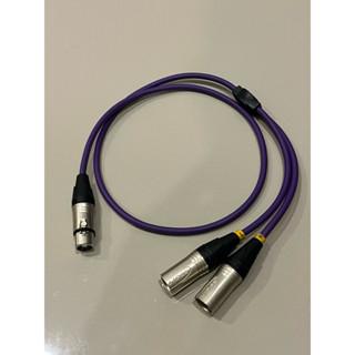 สายy XLRเมีย1-XLRผู้2 yแบบbalance / stereo แยกL/R ทำจากสายชี…