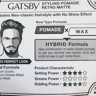 Gatsby Styling Pomade แกสบี้ สไตล์ลิ่ง โพเมด ผลิตภัณฑ์จัดแต่งทรงผม 75 กรัมมีเรทส่ง