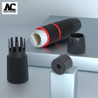 ตัวต่อแลน หัวต่อ LAN RJ45 POE Gigabit กันน้ำ IP67 ต่อตรงสายแลน RJ45 Waterproof Connector ภายใน ภายนอก