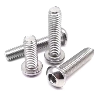 สกรู หัวจมกลม สแตนเลส เกลียวมิลตลอด M4 ISO7380 Button Head Hexagon Socket Metric Thread SUS 304