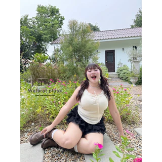 ✅เข้าเพิ่ม พร้อมส่งค่า/WP/ กระโปรงสาวอวบ ผ้าลูกไม้ชั้นๆ แต่งโบว์ #กระโปรงไซส์ใหญ่ สาว อ้วน พลัสไซส์