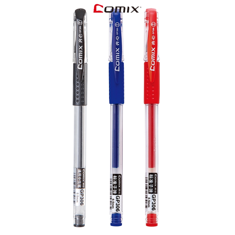 Comix GP306 ปากกาเจล 0.5mm สีน้ำเงิน ปากกาลูกลื่น 1 ชิ้น