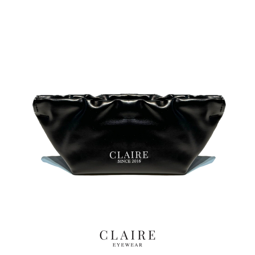 CLAIRE :  กระเป๋าหนังคลัทช์สีดำสุดหรู Clutch Bag กระเป๋าหนังใส่แว่น กระเป๋าหนังคลัทช์
