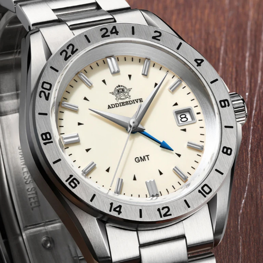 [Pre-order][ควอตช์] Addiesdive AD2063 (EVO9 GMT) 38MM AR Dome Sapphire Ronda 515 200M