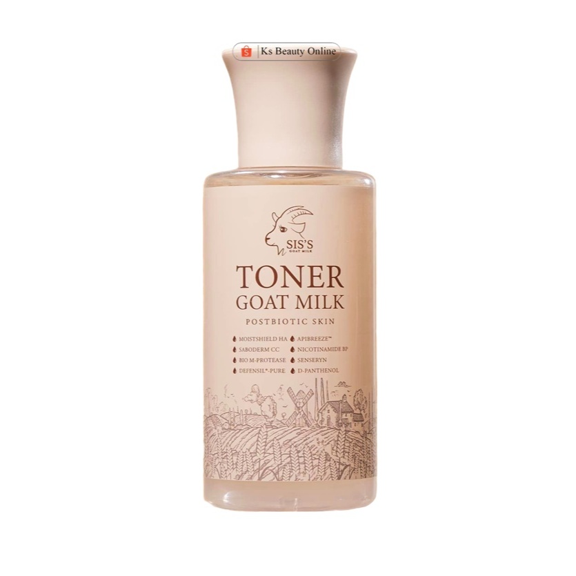 โทนเนอร์นมแพะ ซิสส์ SIS'S Toner Goat Milk Postbiotic Skin 150ml.