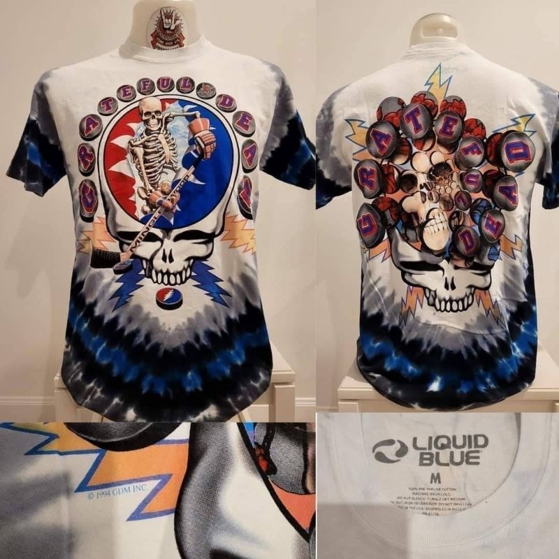 🌍Liquid blue Grateful Dead OVP Vintage เสื้อมัดย้อม งานลิขสิทธิ์แท้ มือ1 ลิขขวิดบลู