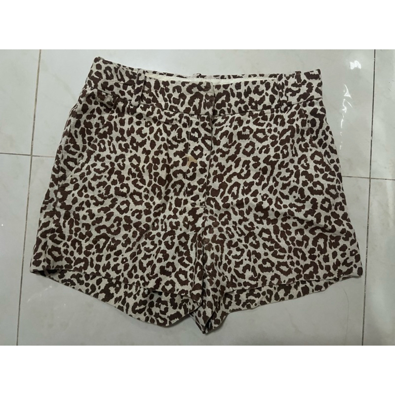 J.crew กางเกงขาสั้นลายเสือ