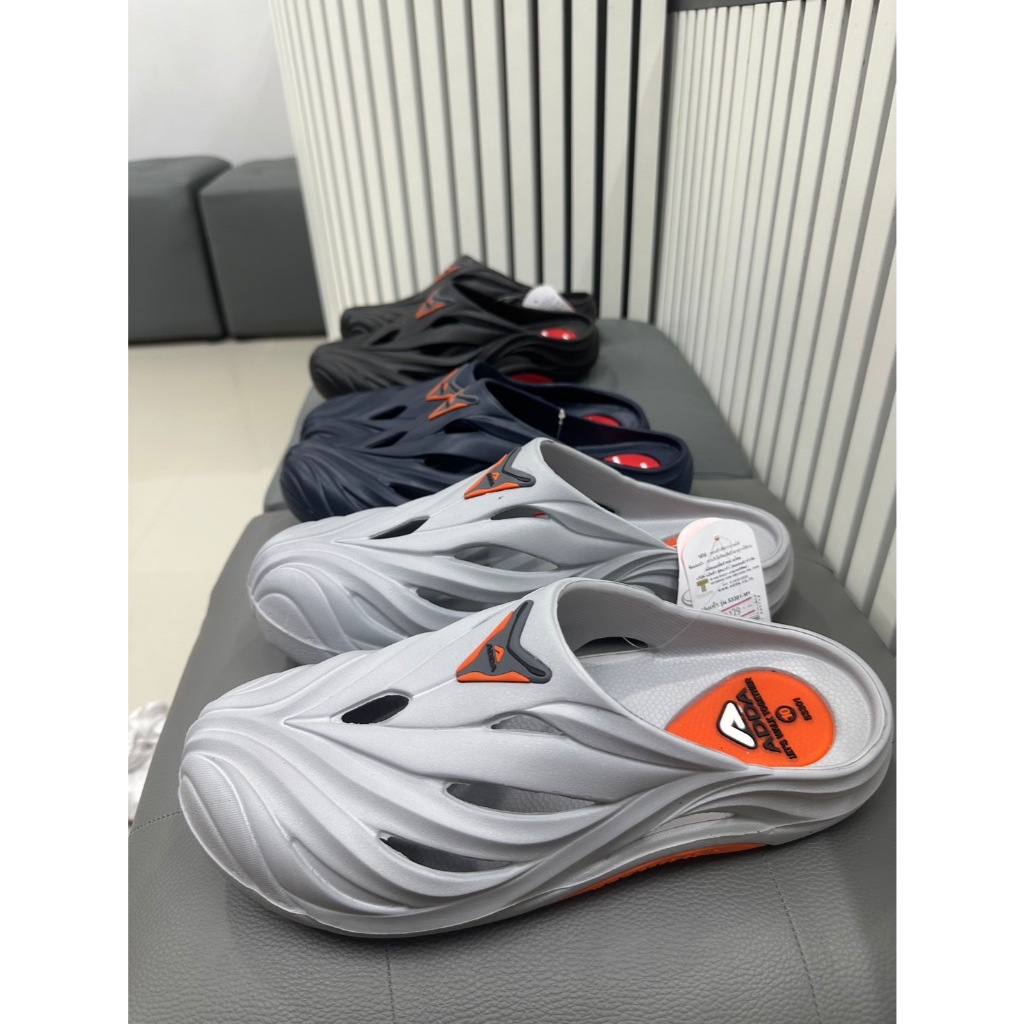 14 รองเท้าแตะแบบสวม  ADDA แอดด้า รุ่น 53301  สี กรม ดำ เทา  Size 7-10