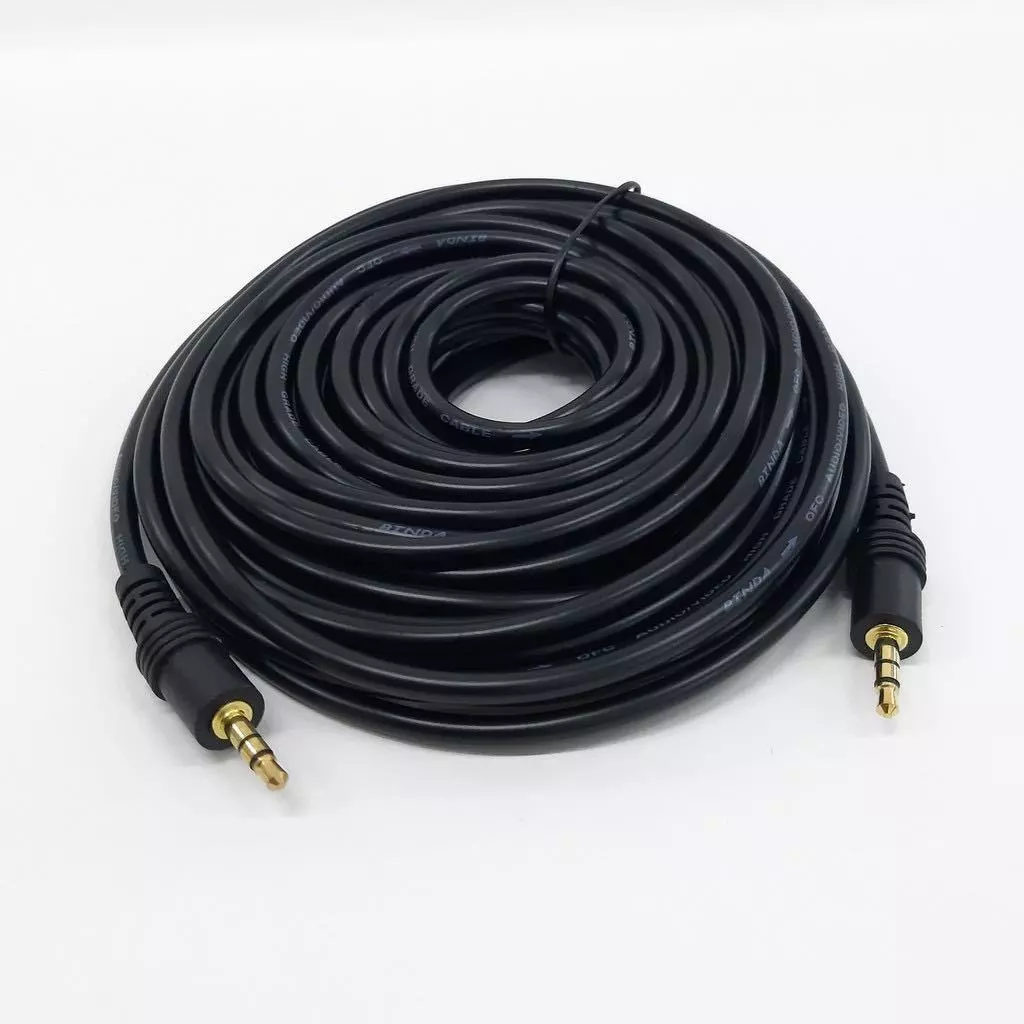 สาย aux 1ออก1 Stereo 3.5 to 3.5 ยาว 1.5 เมตร 3เมตร 5เมตร 10เมตร ต่อเข้าลำโพง com tv